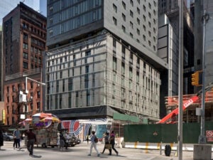 Cambridge Architectural Metal Mesh Screen-Wall Provides Innovative Design Solution and Solar Shading in the Shadow of One World Trade