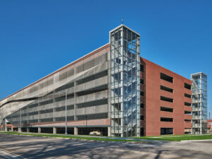 Swooping Curves in Cambridge Architectural Mesh Create Signature Façades for New Ford Motor Company Parking Decks